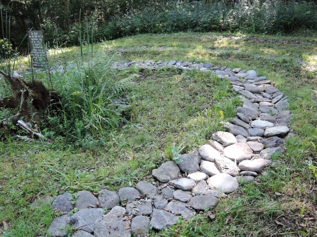 Barfußspirale auf der Energiewanderung in Langenegg