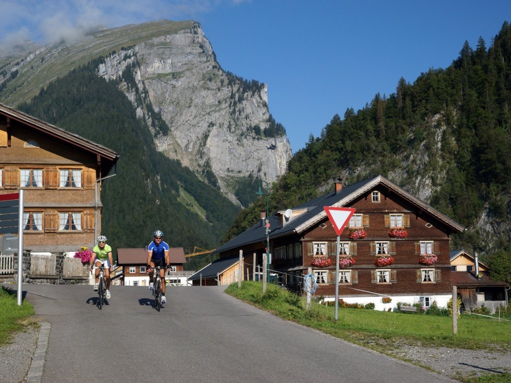 Rennradstrecke in Au-Schoppernau