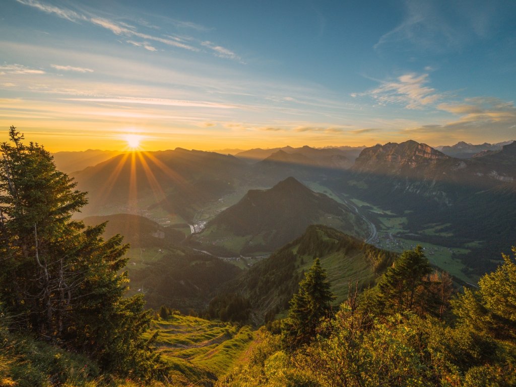 Hangspitze Blick ins Tal