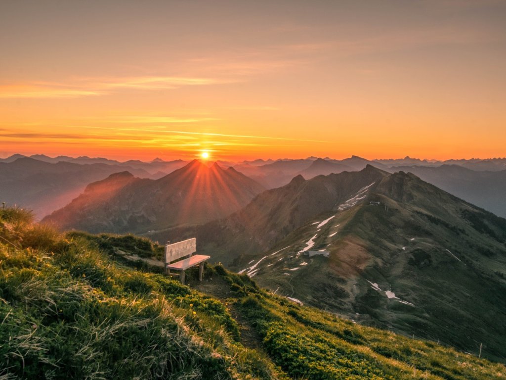 Sonnenaufgang auf der Mittagspitze