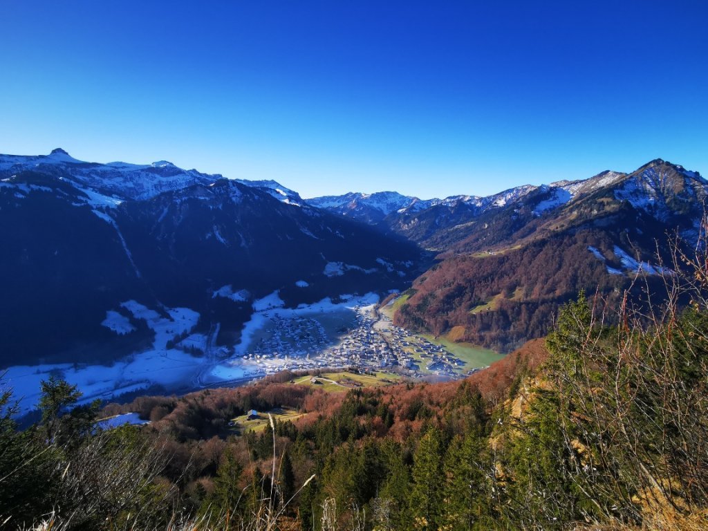 Ausblick vom Gopfberg auf Mellau im Herbst